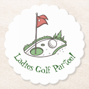 Onderzetter van het golffeest