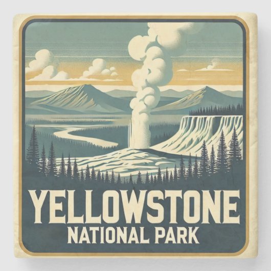 Onderzetter van het nationale park van Yellowstone (Voorkant)