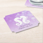 Onderzetter van het Paarse en witte zeehondenwedde (Gekanteld)