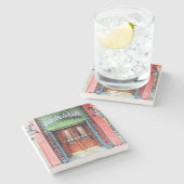 Onderzetter van het restaurant Arnaud, (Zijkant)