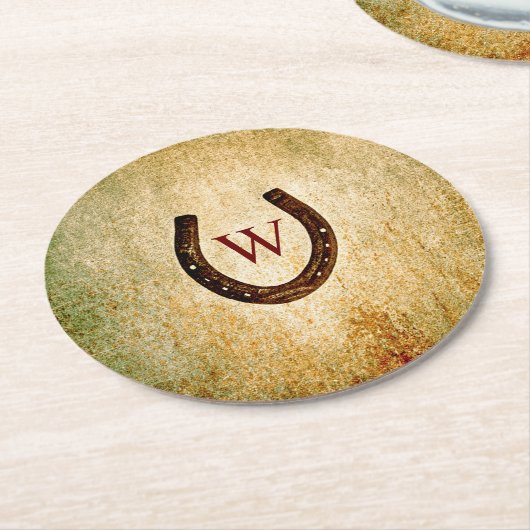 Onderzetter van hoefijzer Monogrammed Papier (Gebogen)