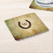 Onderzetter van hoefijzer Monogrammed Papier (Gebogen)