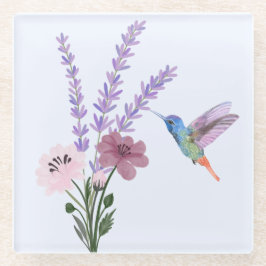 Onderzetter van lavendelglas