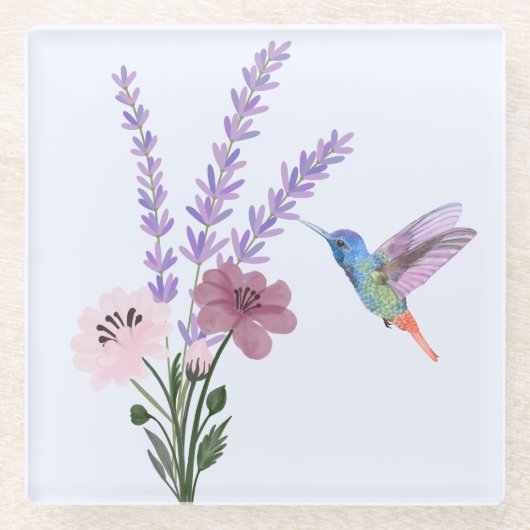 Onderzetter van lavendelglas (Voorkant)