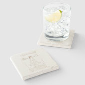 ONDERZETTER van leonarDO DA VINCI : MAN van VITRUV (Zijkant)