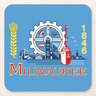 Onderzetter van Milwaukee, Wisconsin Square