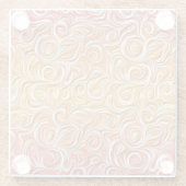 Onderzetter van rood geel glas (Achterkant)