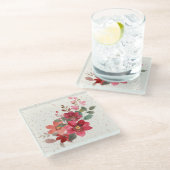 Onderzetter van rood glas (Schuin)