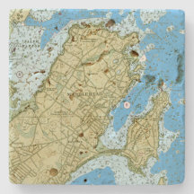 Onderzetter van travertijn van 4