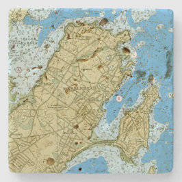 Onderzetter van travertijn van 4