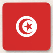 Onderzetter van Tunesische vlag (Voorkant)