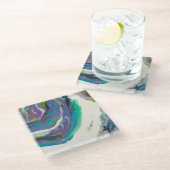 Onderzetter van vierkante glas (Schuin)