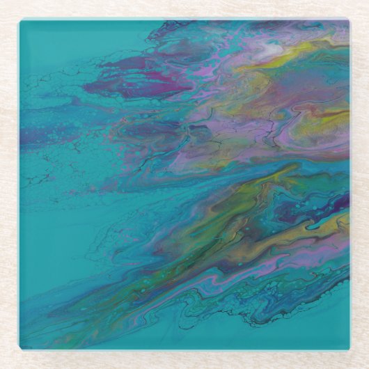 Onderzetter van vierkante glas (Voorkant)