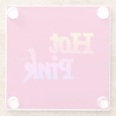 Onderzetter van warmroze glas glazen onderzetter (Achterkant)