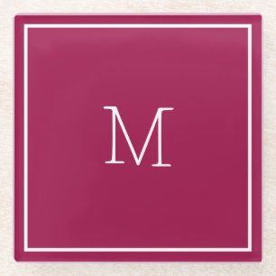 Onderzetter van wijnkleurig glas glazen onderzetter