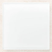 Onderzetter van wit glas (Voorkant)