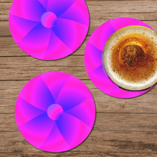 Onderzetter voor Bright roze en blauw papier