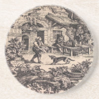 Onderzetter voor de Drink van zandsteen in Frankri