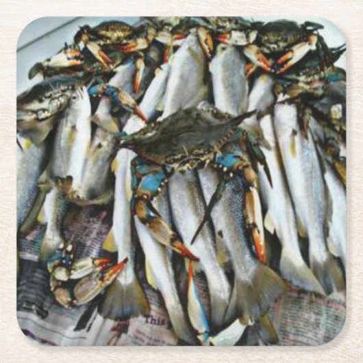 Onderzetter voor forel en krab (Voorkant)