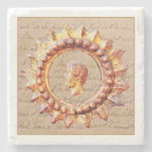 Onderzetter voor goudmarmer-Drink van keizer