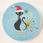 Onderzetter voor middagsuren kerstkat Sandstone (Voorkant)