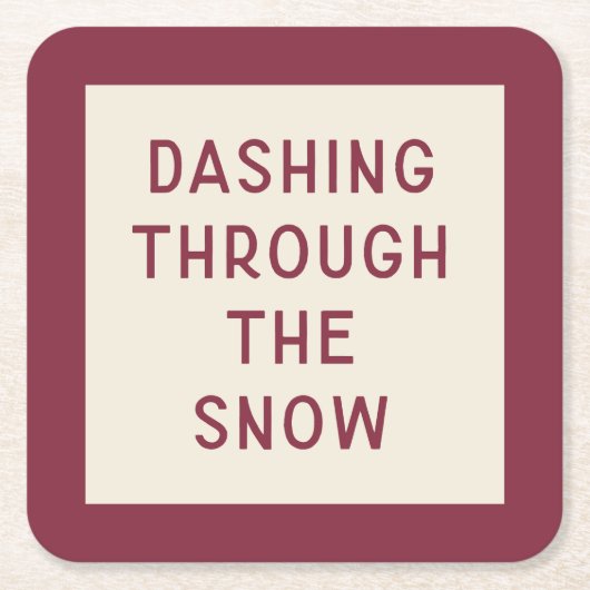 Onderzetter voor moderne kersttypografie (Voorkant)