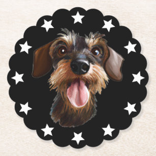 Onderzetter voor onbewerkte dachshund