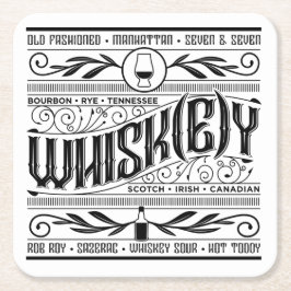 Onderzetter voor papierbalk: Whiskey / Whisky