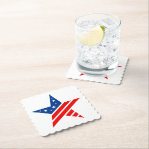 Onderzetter voor patriottisch papier Star-Drink