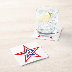 Onderzetter voor patriottisch papier Star-Drink