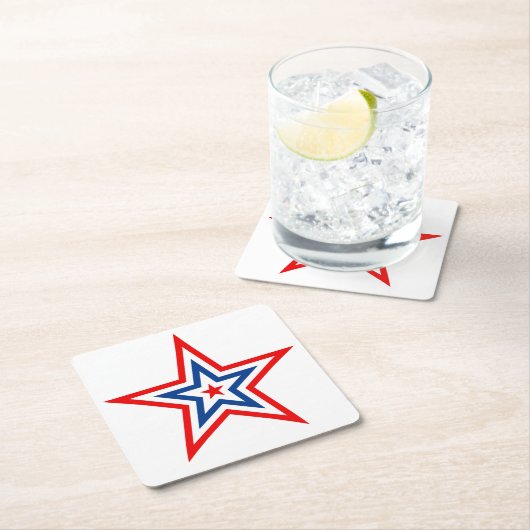 Onderzetter voor patriottisch papier Star-Drink (Insitu)