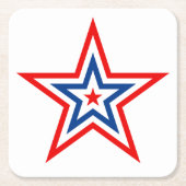 Onderzetter voor patriottisch papier Star-Drink (Voorkant)