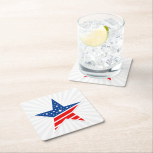 Onderzetter voor patriottisch papier Star-Drink