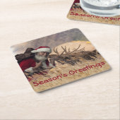 Onderzetter voor zoenen van Santa en Moose Paper (Schuin)