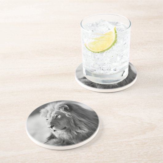 Onderzetter zandsteen Drink/leeuw (Zijkant)