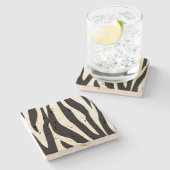 Onderzetter Zebra Pattern Stone (Zijkant)