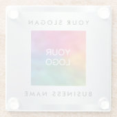 Onderzetters Aangepaste Logo Faux Silver Metallic  (Achterkant)