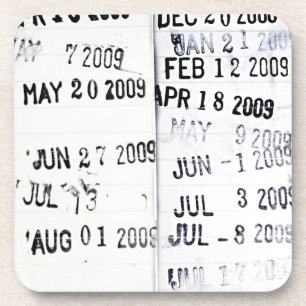 Onderzetters bibliotheekdatumstempel