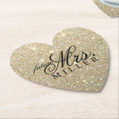 Onderzetters - Glitter Heart Fab future Mrs. (Gekanteld)