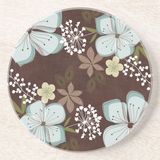 Onderzetters Hawaiian Blue Flower (Voorkant)