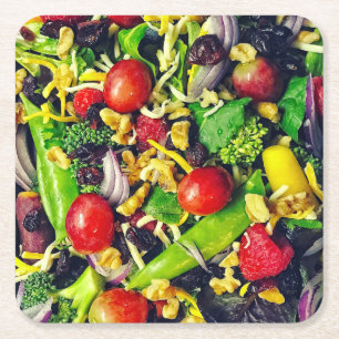 Onderzetters met gezonde salade