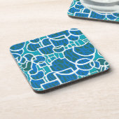 Onderzetters met kurkdraad, groen, blauw (Linkerzijde)