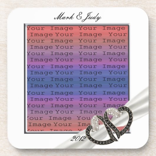 Onderzetters met zwarte & witte diamanten (Voorkant)