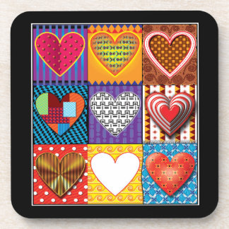 Onderzetters. Moderne hartpatroon plastische onder Bier Onderzetter
