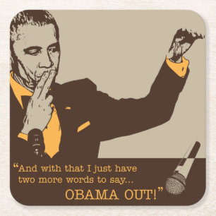 onderzetters op het plein Obama Out