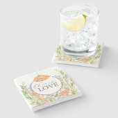 Onderzetters Proost Wildflower Bruiloft Thema (Zijkant)