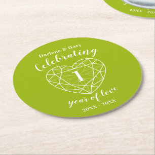 Onderzetters ter gelegenheid van de eerste verjaar