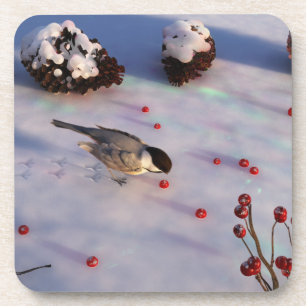 Onderzetters van Chickadee Winter Cork