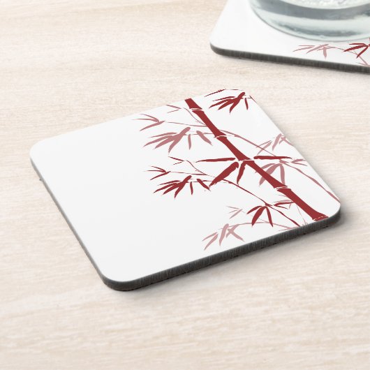 Onderzetters van de rode bamboe Cork (Linkerzijde)