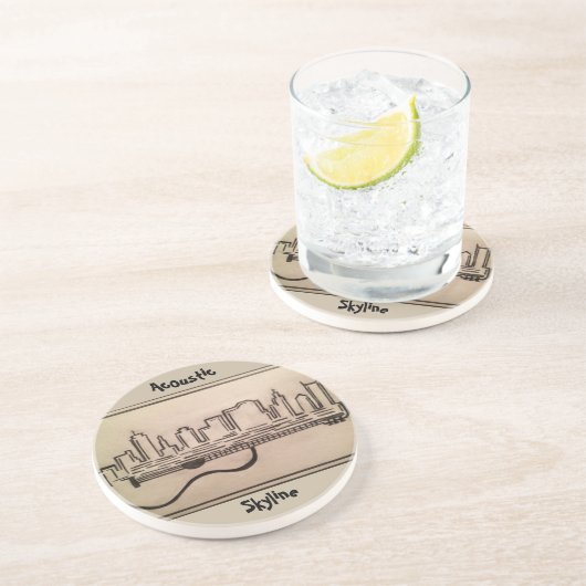 Onderzetters van de zwarte en witte "akoestische s (Zijkant)